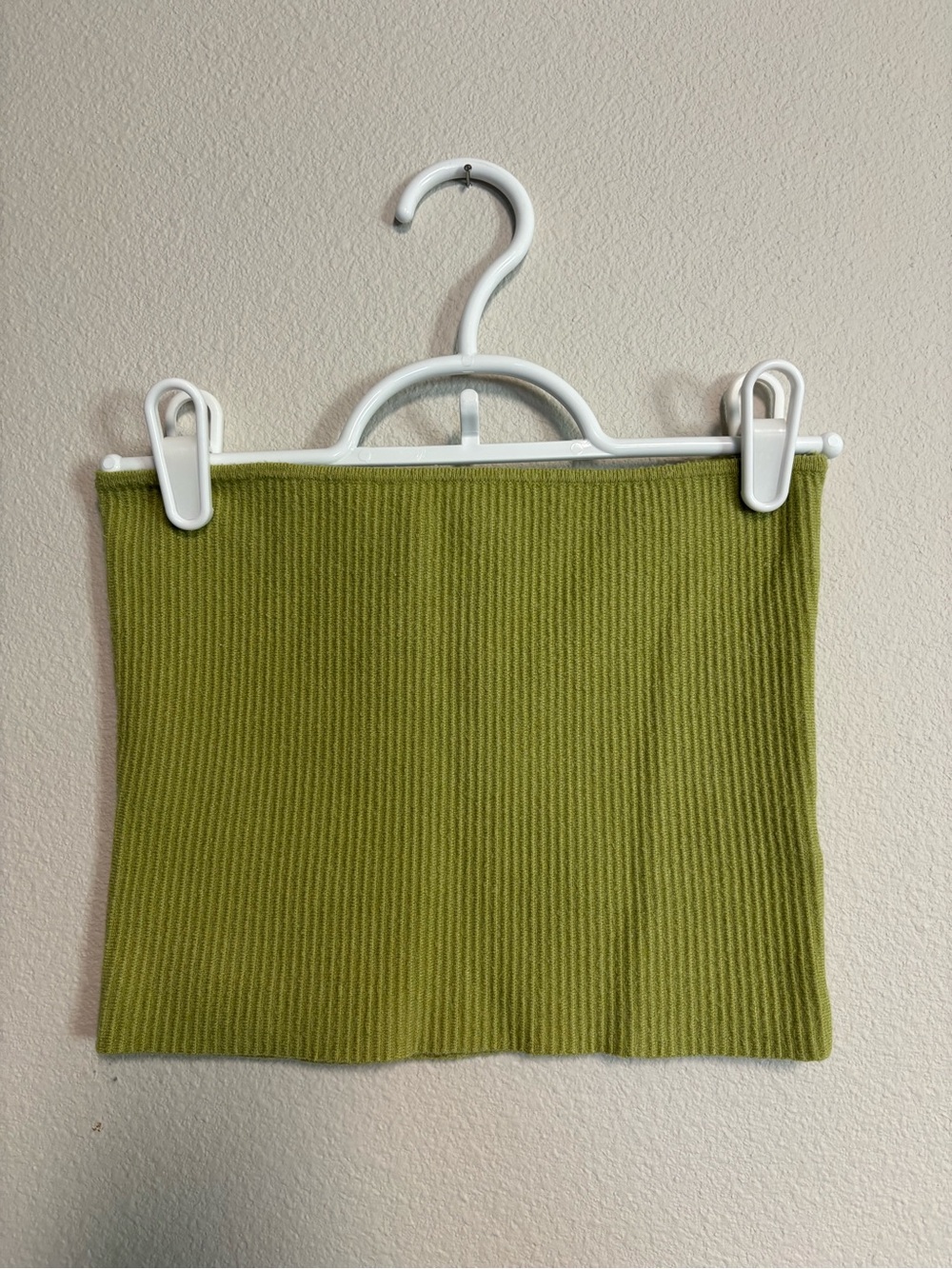 La Hearts Olive Ribbed Mini Skirt